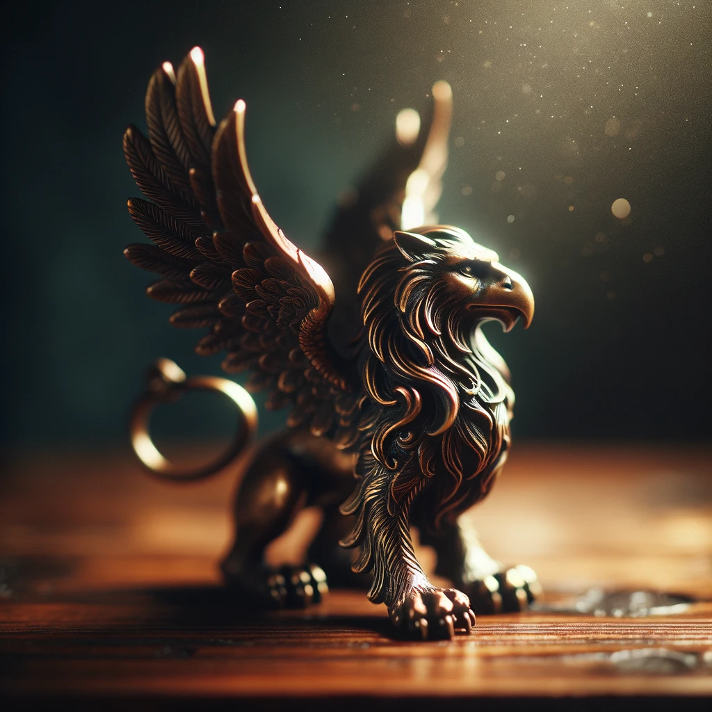 Bronze Griffon Figurine